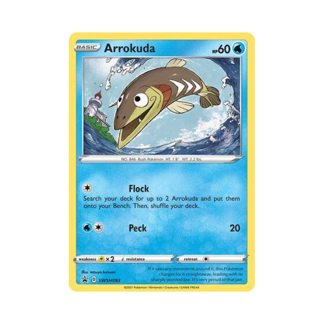 포켓몬 TCG 찌로꼬치 P 소드 & 실드 프로모카드 (영문판)(Pokemon TCG Arrokuda P Sword & Shield Promos (English Ver.)) - 1