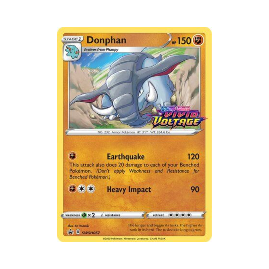 포켓몬 TCG 코리갑 P 소드 & 실드 프로모카드 (영문판)(Pokemon TCG Donphan P Sword & Shield Promos (English Ver.)) - 1
