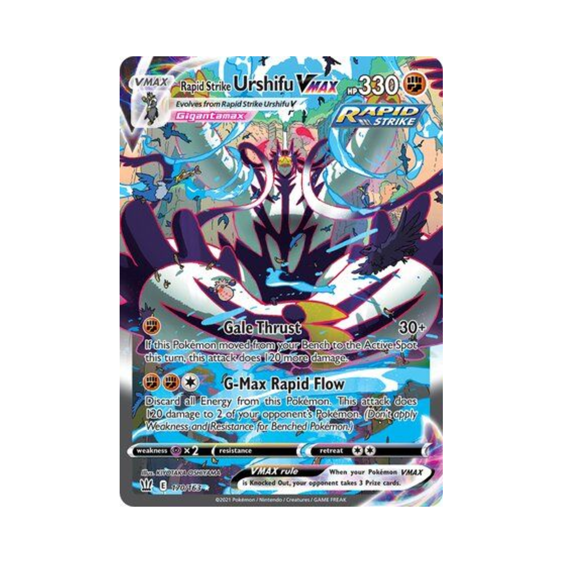 BST170/163 Pokemon TCG Rapid Strike Urshifu VMAX RR Battle Styles (English Ver.)