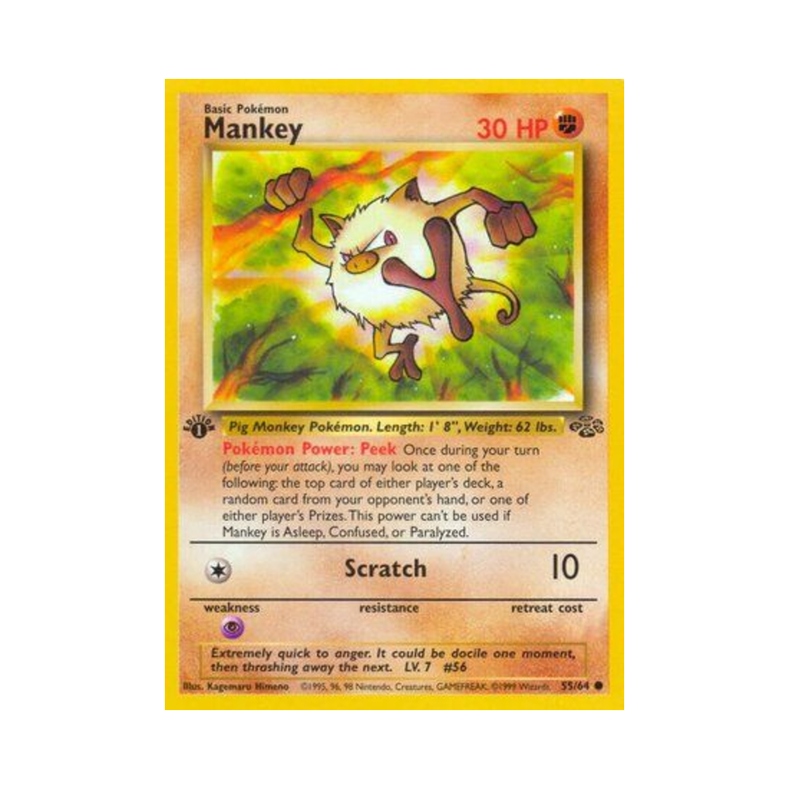 포켓몬 TCG 망키 C 정글 (영문판)(Pokemon TCG Mankey C Jungle (English Ver.)) - 1