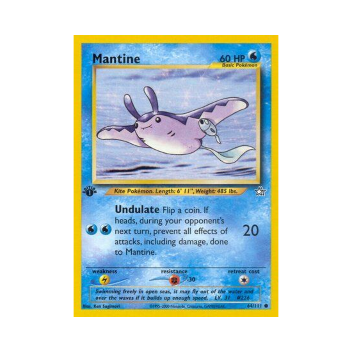 포켓몬 TCG 만타인 C 네오 제네시스 (영문판)(Pokemon TCG Mantine C Neo Genesis (English Ver.)) - 1