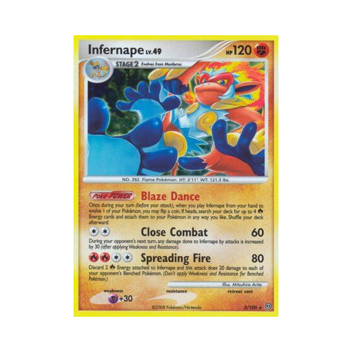 포켓몬 TCG 초염몽 RH 스톰프론트 (영문판)(Pokemon TCG Infernape RH Stormfront (English Ver.)) - 1
