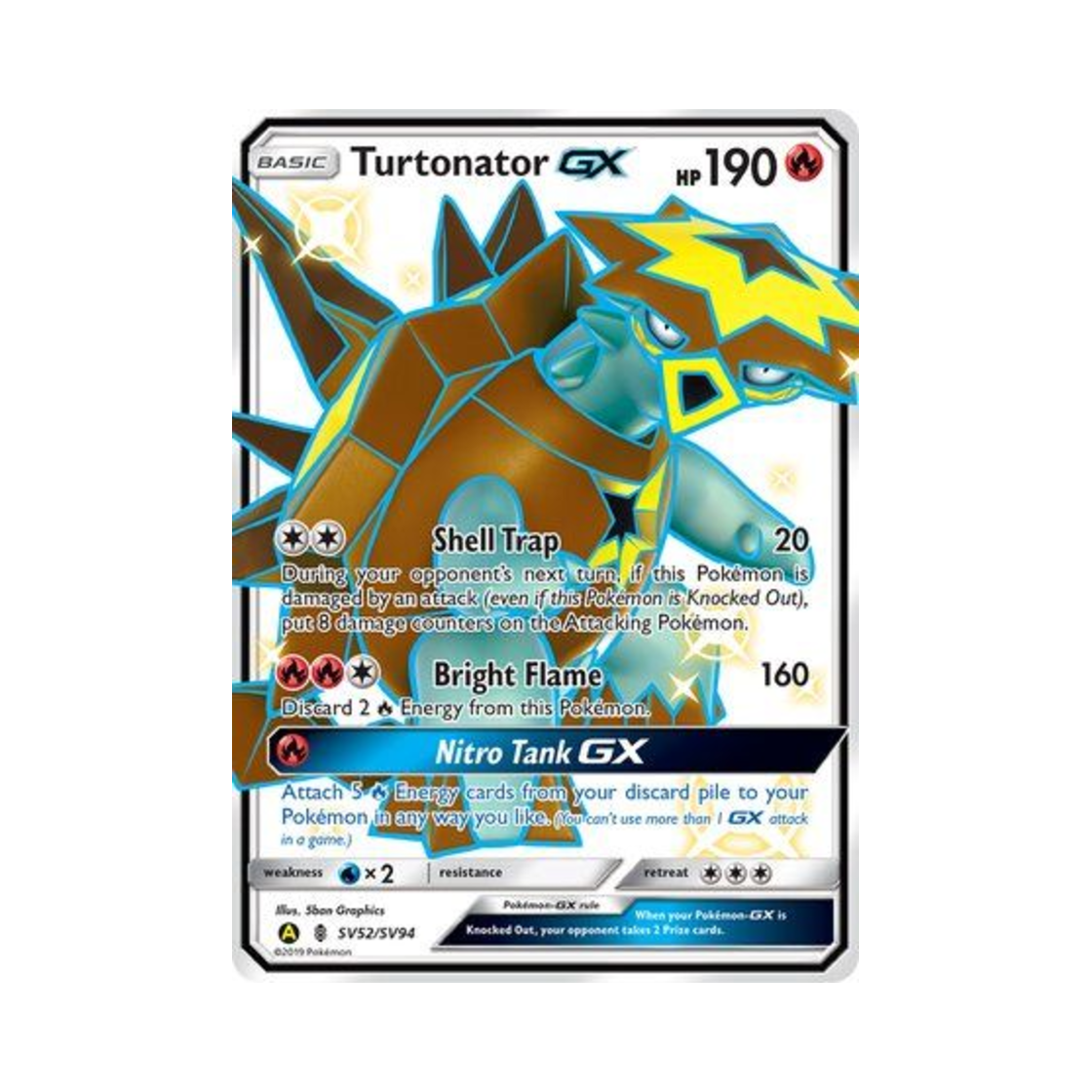 포켓몬 TCG 폭거북스 GX RSG 히든 페이츠 (영문판)(Pokemon TCG Turtonator GX RSG Hidden Fates (English Ver.))