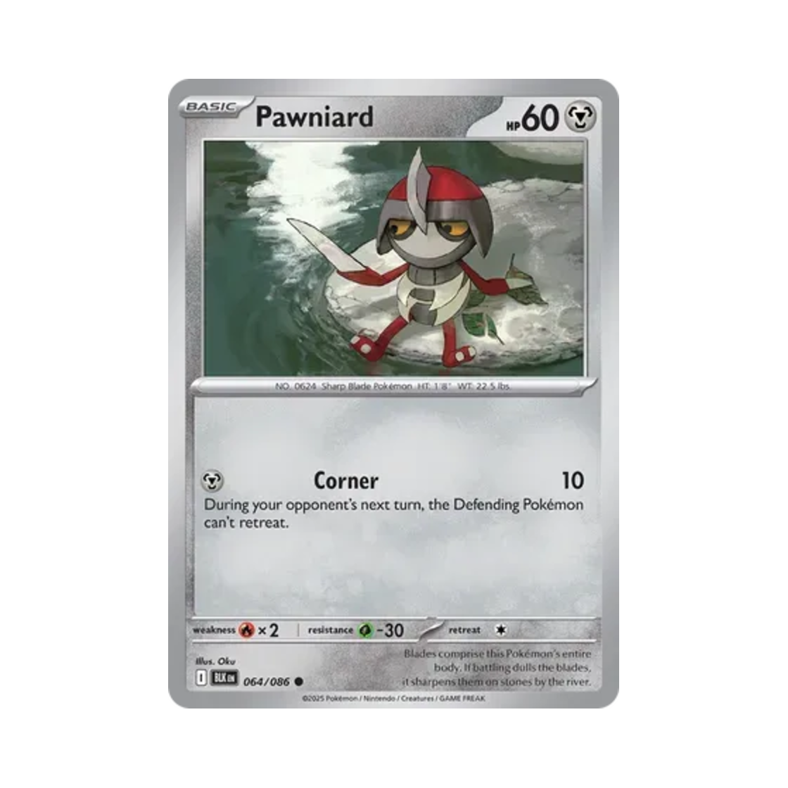 포켓몬 TCG 자망칼 C 블랙볼트 (영문판)(Pokemon TCG Pawniard C Black Bolt (English Ver.)) - 1