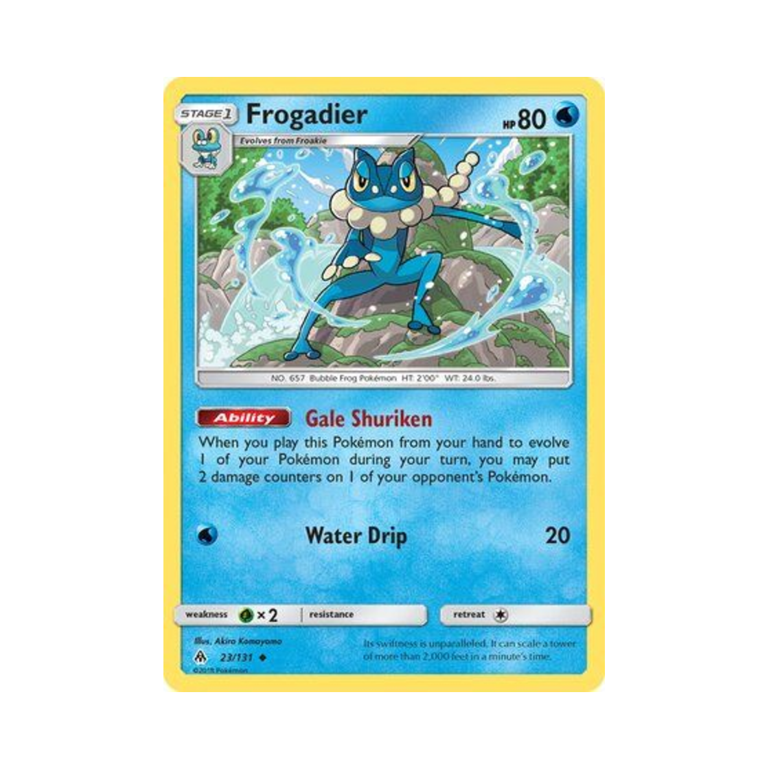포켓몬 TCG 개굴반장 U 포비든 라이트 (영문판)(Pokemon TCG Frogadier U Forbidden Light (English Ver.))