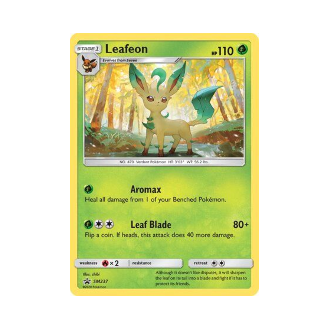 포켓몬 TCG 리피아 P 썬 & 문 프로모카드 (영문판)(Pokemon TCG Leafeon P Sun & Moon Promos (English Ver.)) - 1
