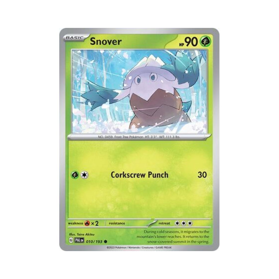 포켓몬 TCG 눈쓰개 C 팔데아 이볼브드 (영문판)(Pokemon TCG Snover C Paldea Evolved (English Ver.))