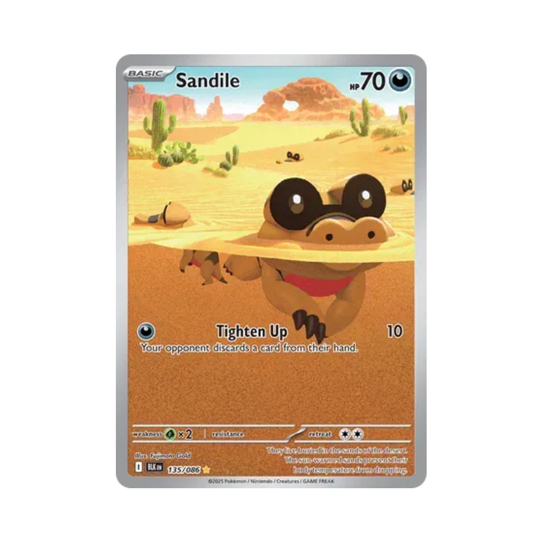 포켓몬 TCG 깜눈크 IR 블랙볼트 (영문판)(Pokemon TCG Sandile IR Black Bolt (English Ver.))