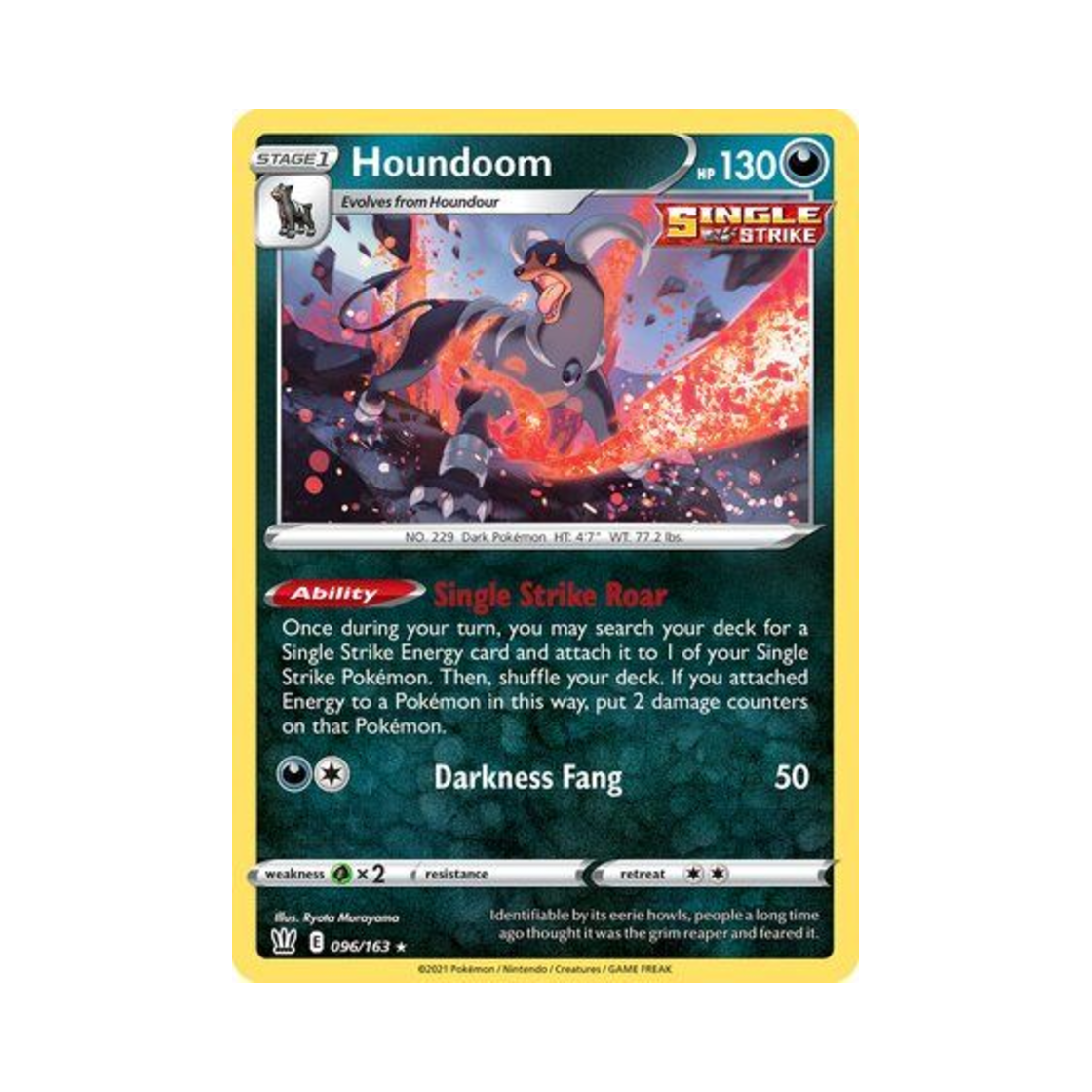 포켓몬 TCG 헬가 RH 배틀 스타일즈 (영문판)(Pokemon TCG Houndoom RH Battle Styles (English Ver.)) - 1