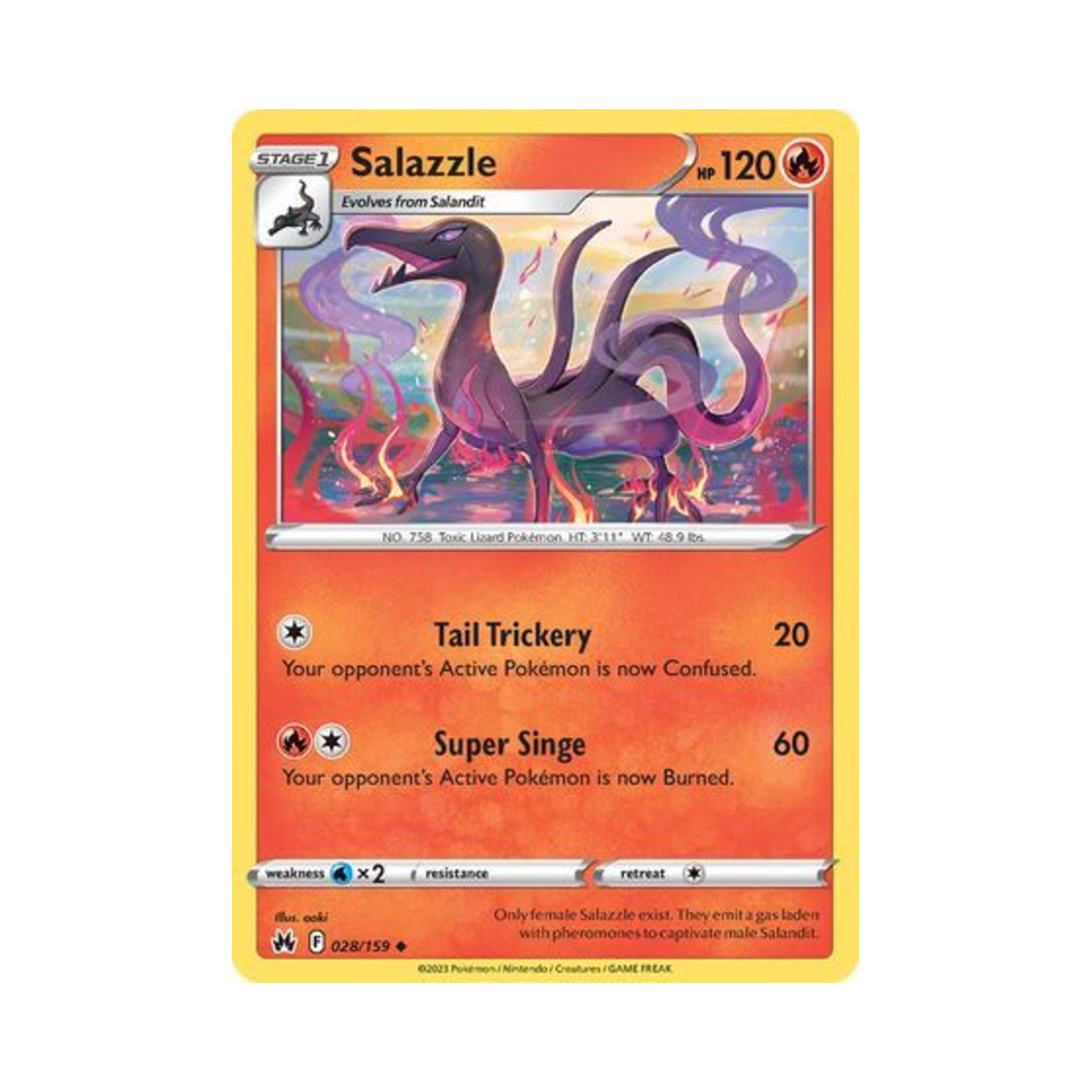 포켓몬 TCG 염뉴트 U 크라운 제니스 (영문판)(Pokemon TCG Salazzle U Crown Zenith (English Ver.)) - 1