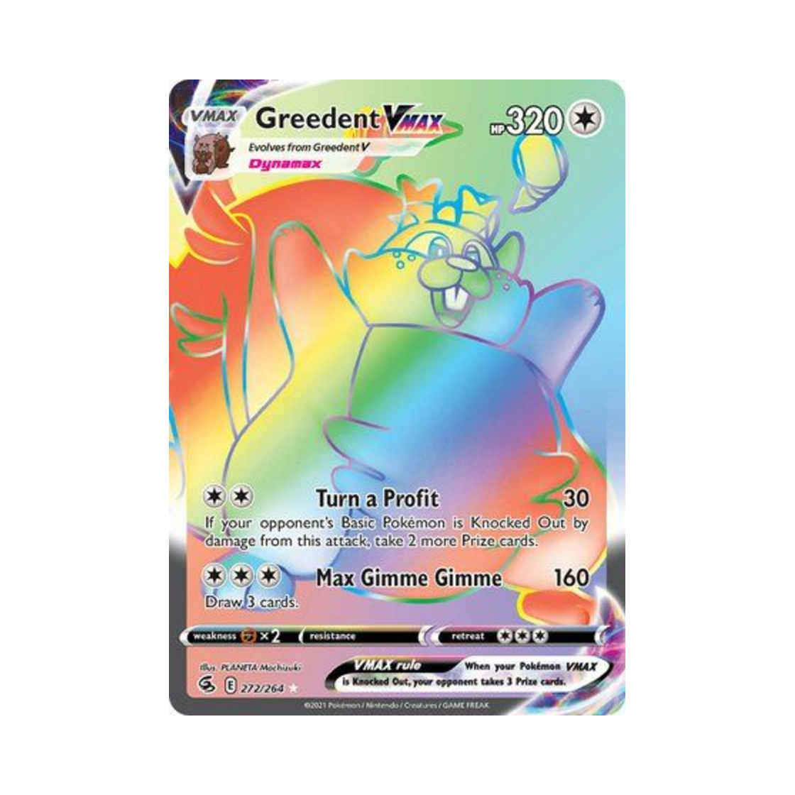 포켓몬 TCG 요씽리스 VMAX RR 퓨전 스트라이크 (영문판)(Pokemon TCG Greedent VMAX RR Fusion Strike (English Ver.)) - 1