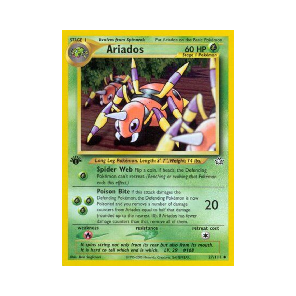 포켓몬 TCG 아리아도스 U 네오 제네시스 (영문판)(Pokemon TCG Ariados U Neo Genesis (English Ver.)) - 1