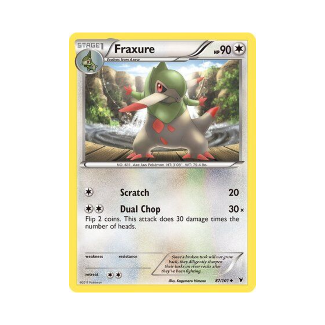포켓몬 TCG 액슨도 U 노블 빅토리스 (영문판)(Pokemon TCG Fraxure U Noble Victories (English Ver.))