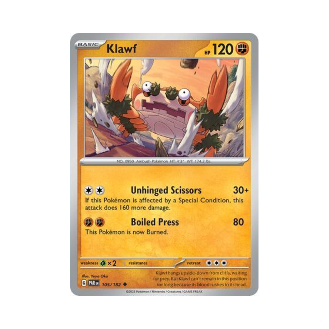 포켓몬 TCG 절벼게 U 파라독스 리프트 (영문판)(Pokemon TCG Klawf U Paradox Rift (English Ver.)) - 1