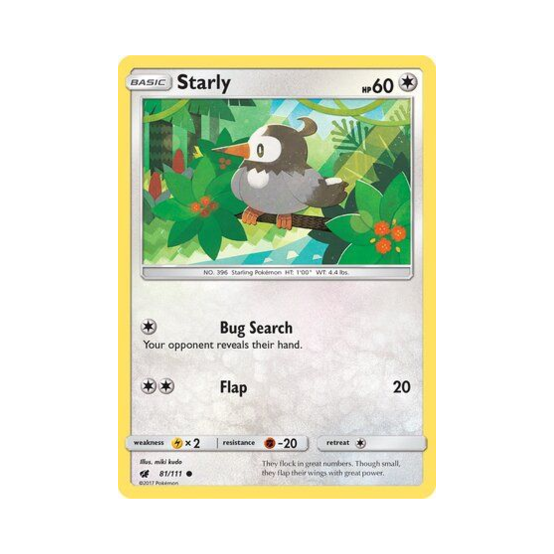 포켓몬 TCG 찌르꼬 C 크림슨 인베이전 (영문판)(Pokemon TCG Starly C Crimson Invasion (English Ver.))