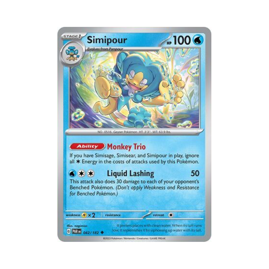 포켓몬 TCG 앗차키 U 파라독스 리프트 (영문판)(Pokemon TCG Simipour U Paradox Rift (English Ver.))