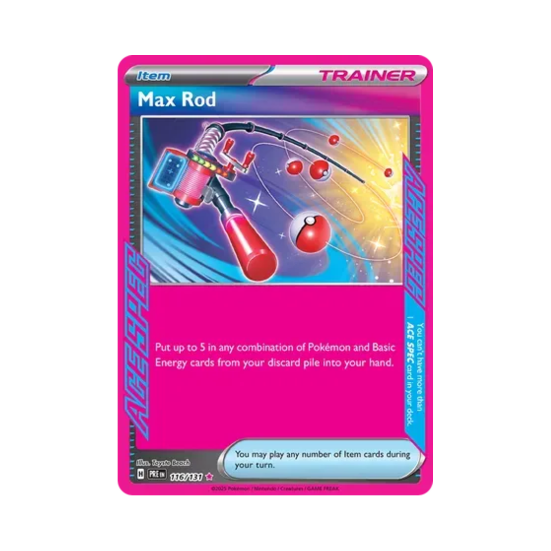 포켓몬 TCG 낚싯대MAX ASR 프리즈매틱 에볼루션즈 (영문판)(Pokemon TCG Max Rod ASR Prismatic Evolutions (English Ver.)) - 1