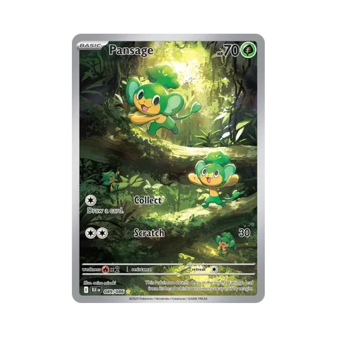 포켓몬 TCG 야나프 IR 블랙볼트 (영문판)(Pokemon TCG Pansage IR Black Bolt (English Ver.)) - 1