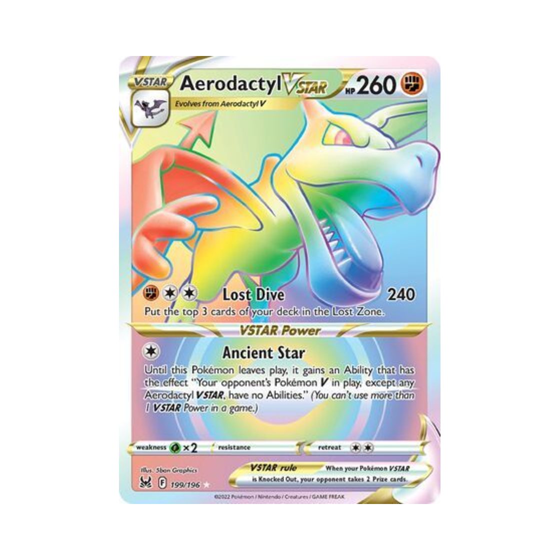 포켓몬 TCG 프테라 VSTAR RR 로스트 오리진 (영문판)(Pokemon TCG Aerodactyl VSTAR RR Lost Origin (English Ver.)) - 1