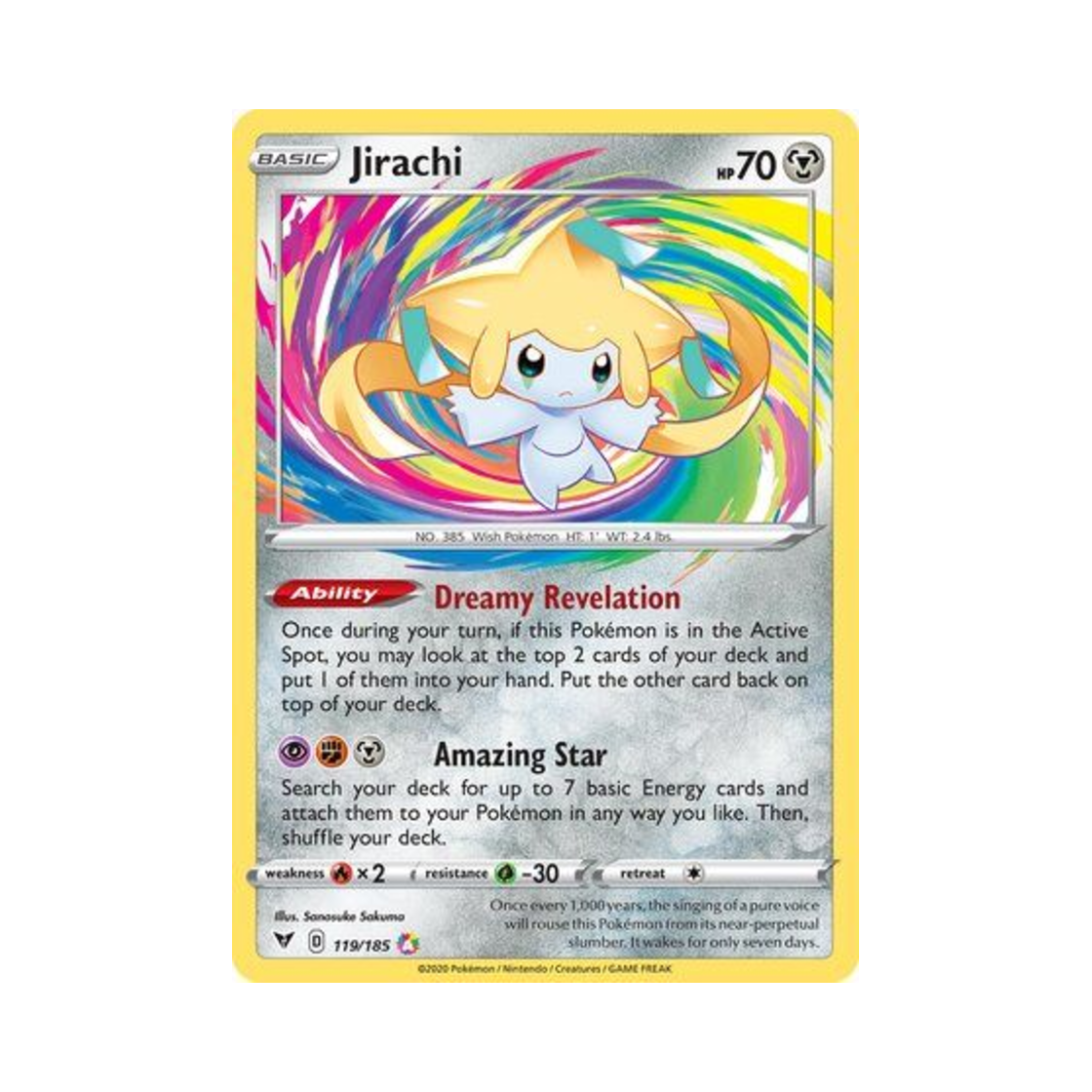 포켓몬 TCG 지라치 AR 비비드 볼티지 (영문판)(Pokemon TCG Jirachi AR Vivid Voltage (English Ver.)) - 1
