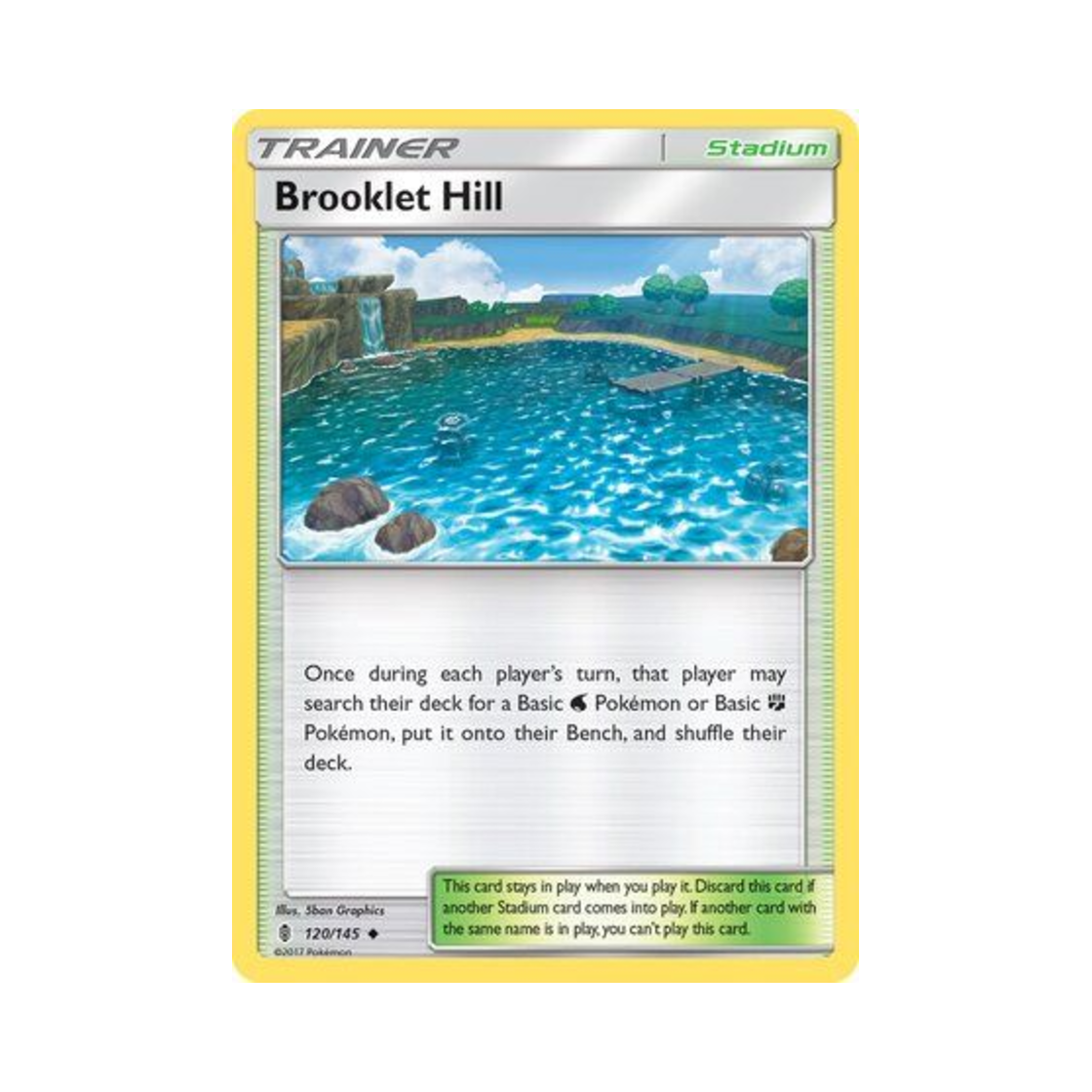 포켓몬 TCG 잔잔한물가언덕 U 가디언스 라이징 (영문판)(Pokemon TCG Brooklet Hill U Guardians Rising (English Ver.)) - 1