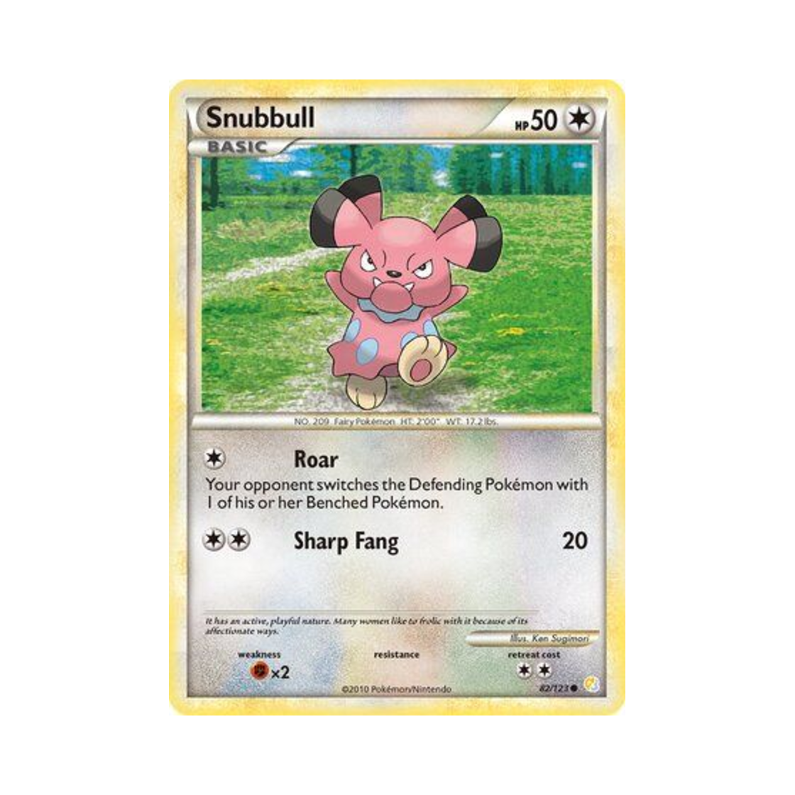 포켓몬 TCG 블루 C 하트골드 & 소울실버 (영문판)(Pokemon TCG Snubbull C HeartGold & SoulSilver (English Ver.)) - 1