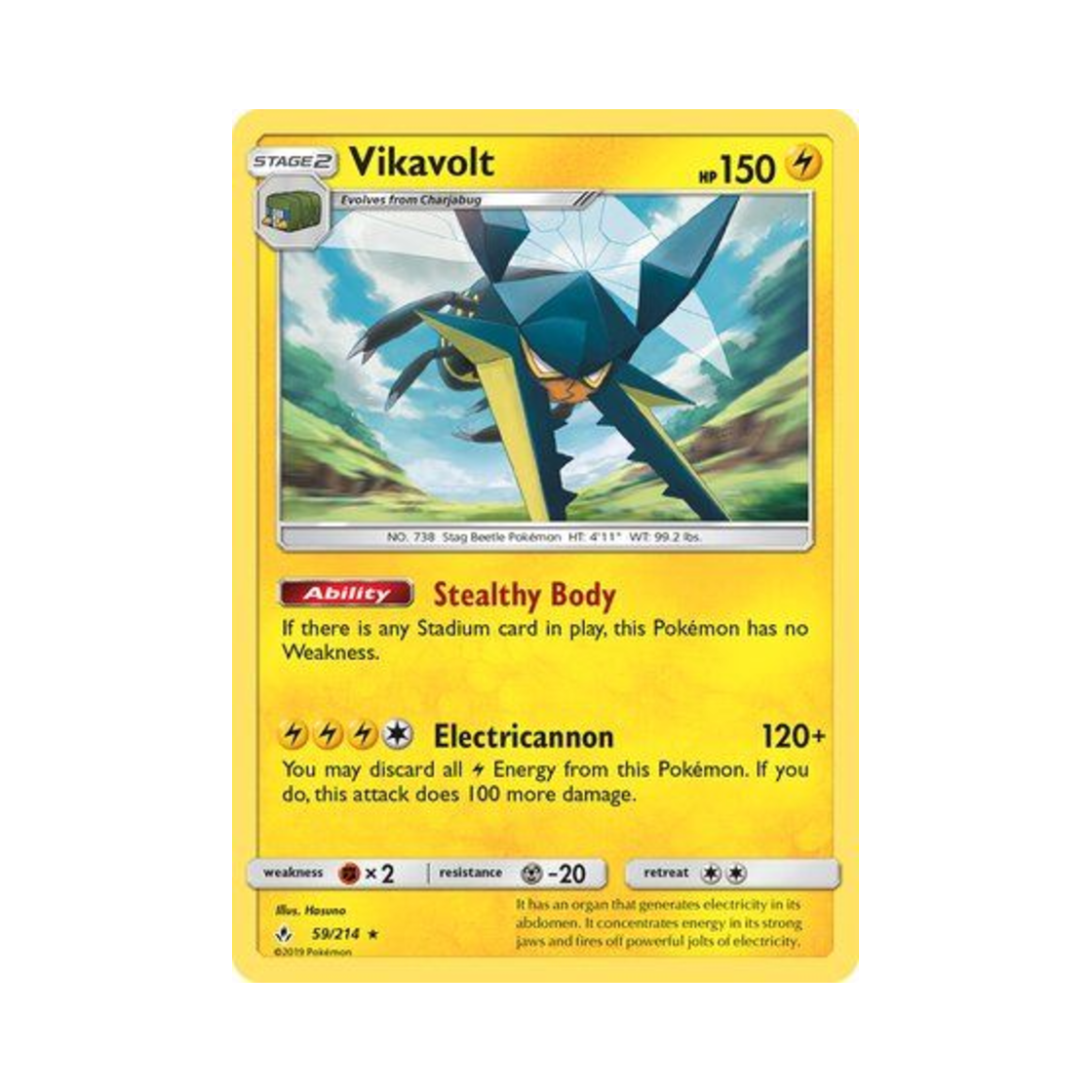 포켓몬 TCG 투구뿌논 RH 언브로큰 본즈 (영문판)(Pokemon TCG Vikavolt RH Unbroken Bonds (English Ver.)) - 1