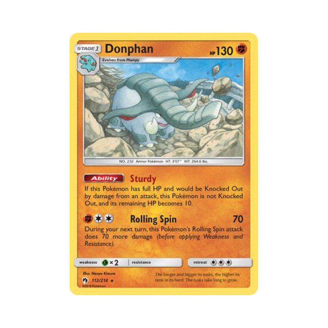 포켓몬 TCG 코리갑 R 로스트 썬더 (영문판)(Pokemon TCG Donphan R Lost Thunder (English Ver.)) - 1