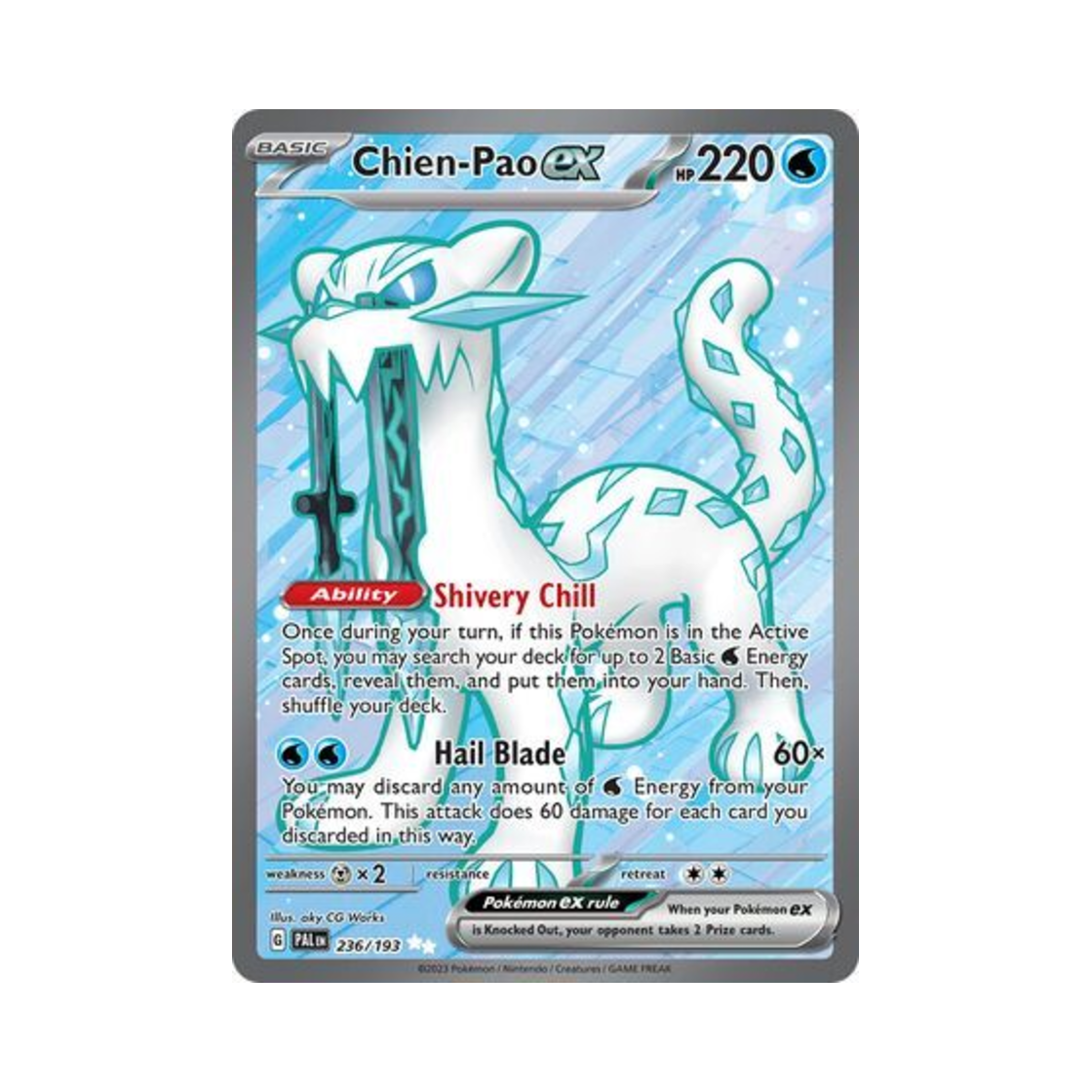 포켓몬 TCG 파오젠 ex UR 팔데아 이볼브드 (영문판)(Pokemon TCG Chien Pao ex UR Paldea Evolved (English Ver.)) - 1