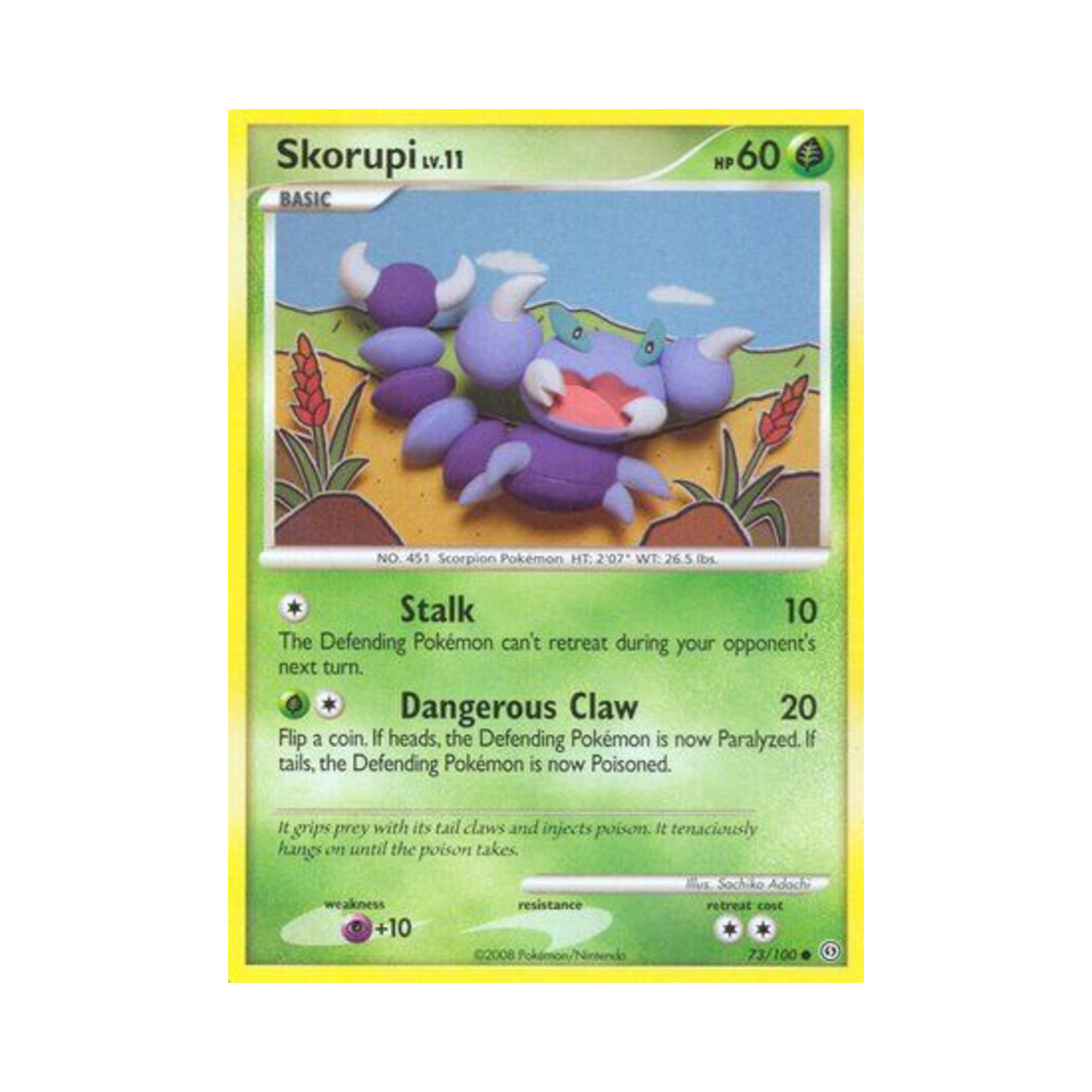 포켓몬 TCG 스콜피 C 스톰프론트 (영문판)(Pokemon TCG Skorupi C Stormfront (English Ver.)) - 1