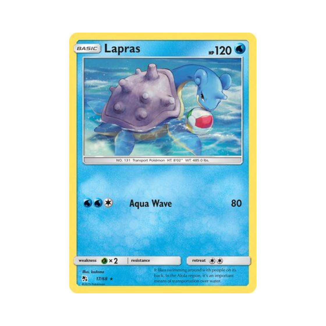 포켓몬 TCG 라프라스 R 히든 페이츠 (영문판)(Pokemon TCG Lapras R Hidden Fates (English Ver.)) - 1