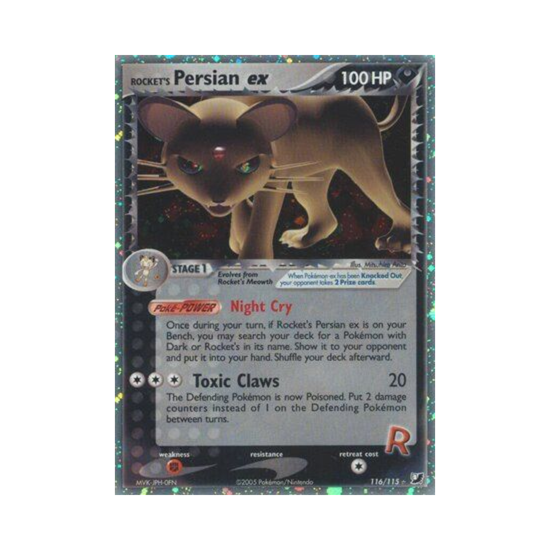 포켓몬 TCG 로켓단의 페르시온 ex RS EX 언씬 포시스 (영문판)(Pokemon TCG Rocket's Persian ex RS EX Unseen Forces (English Ver.)) - 1