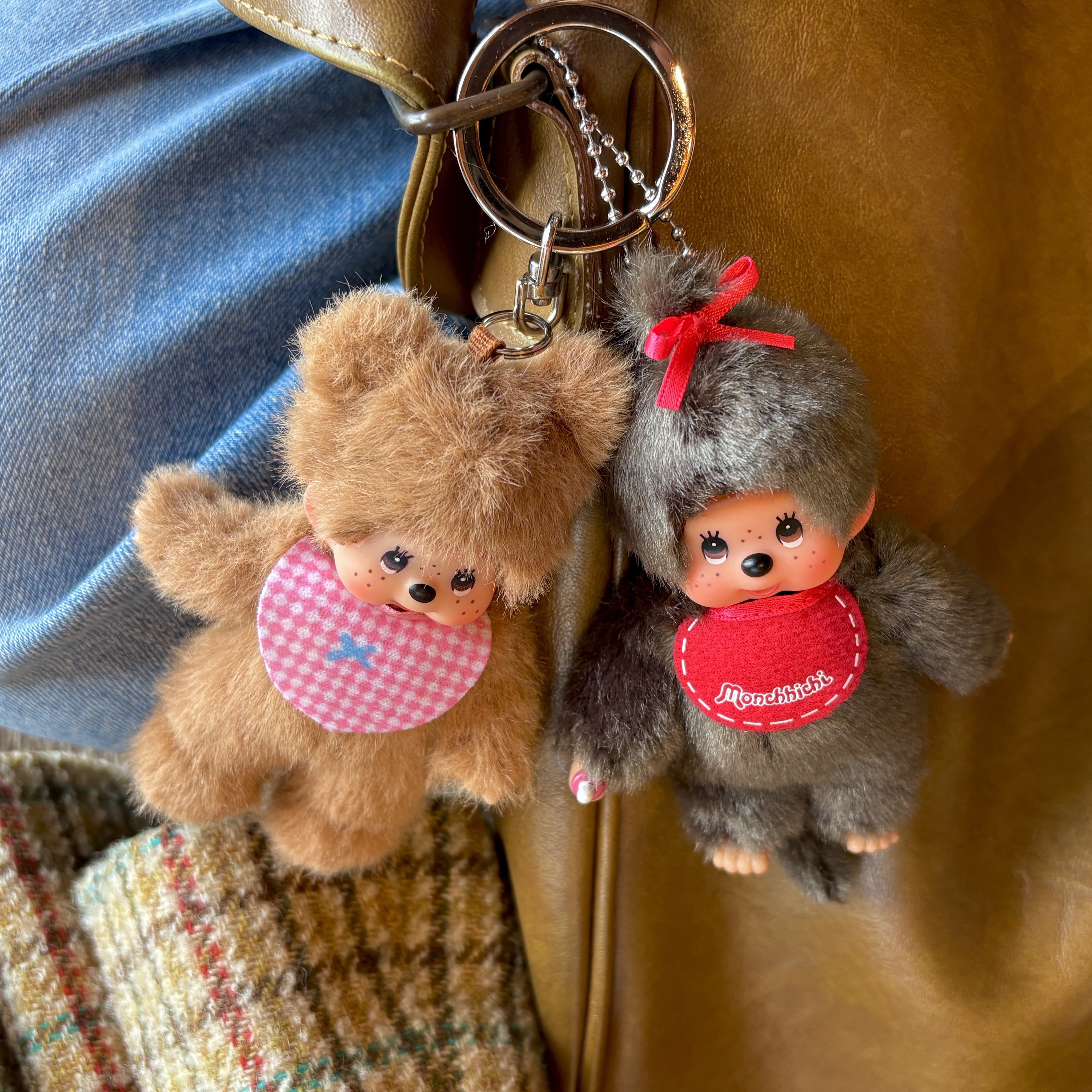 Monchhichi Keychain Mini Girl, Monchhichi DX Keychain Bearchhichi 착용 스타일 - 2