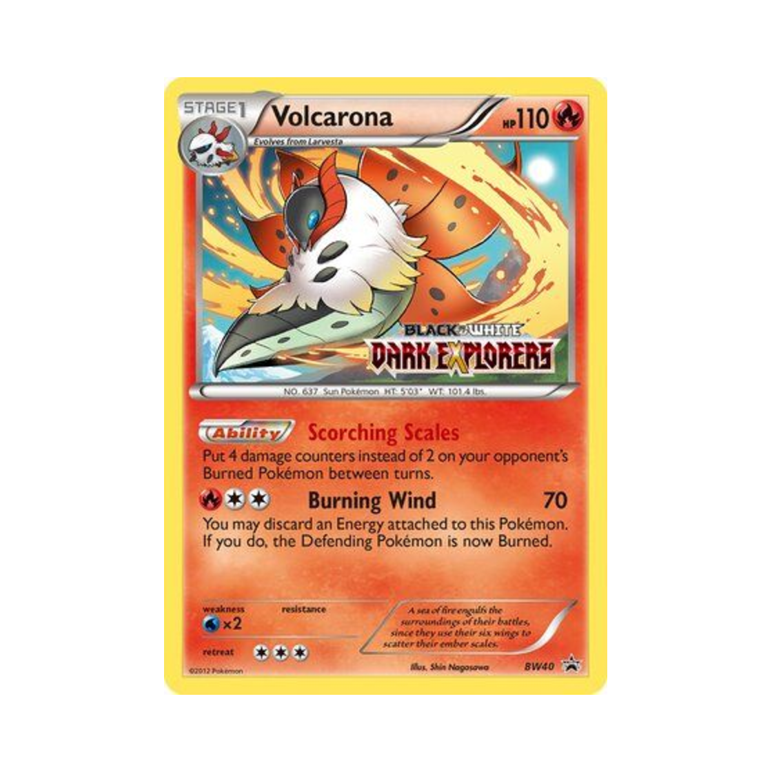 포켓몬 TCG 불카모스 P 블랙 & 화이트 프로모카드 (영문판)(Pokemon TCG Volcarona P Black & White Promos (English Ver.)) - 1