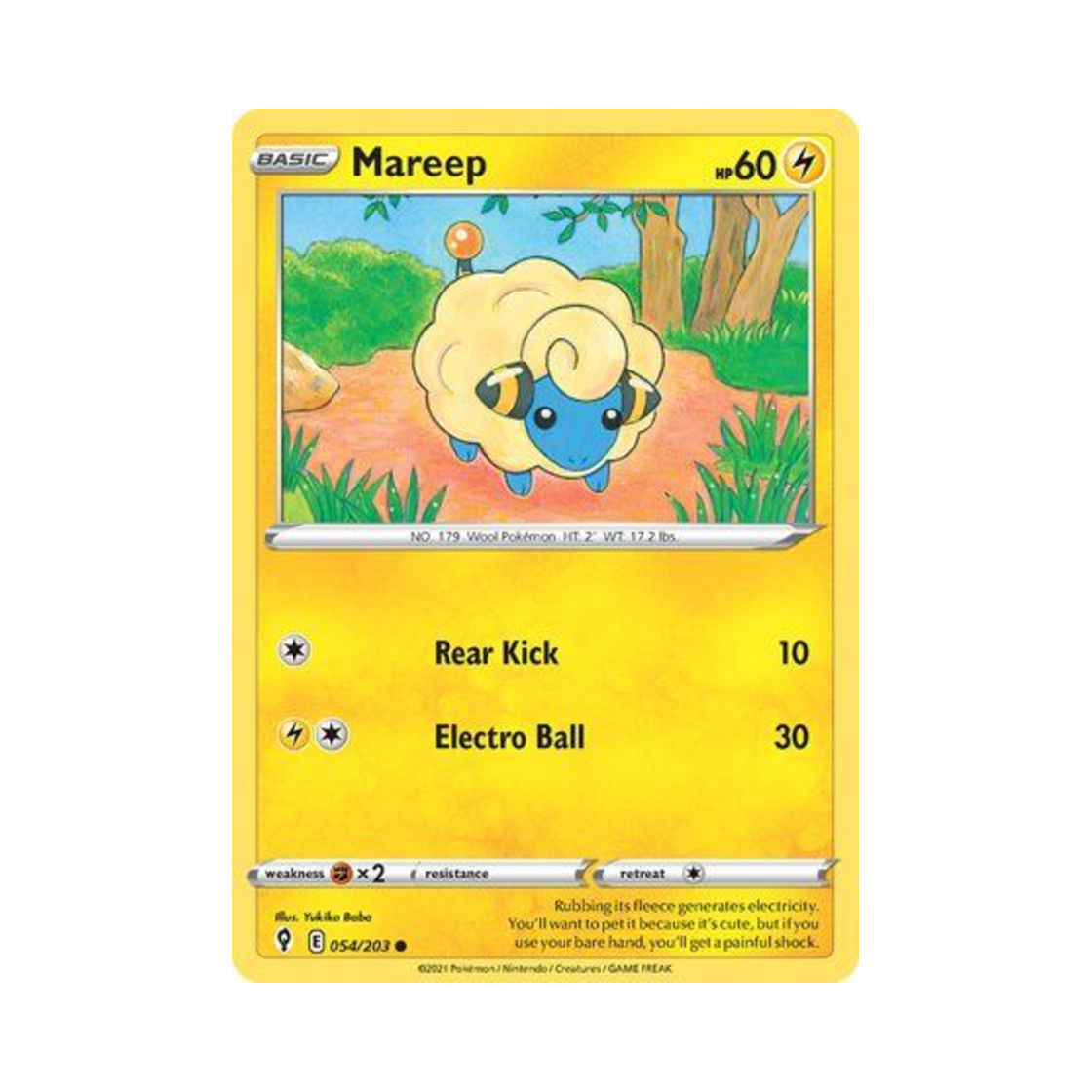 포켓몬 TCG 메리프 C 이볼빙 스카이즈 (영문판)(Pokemon TCG Mareep C Evolving Skies (English Ver.)) - 1