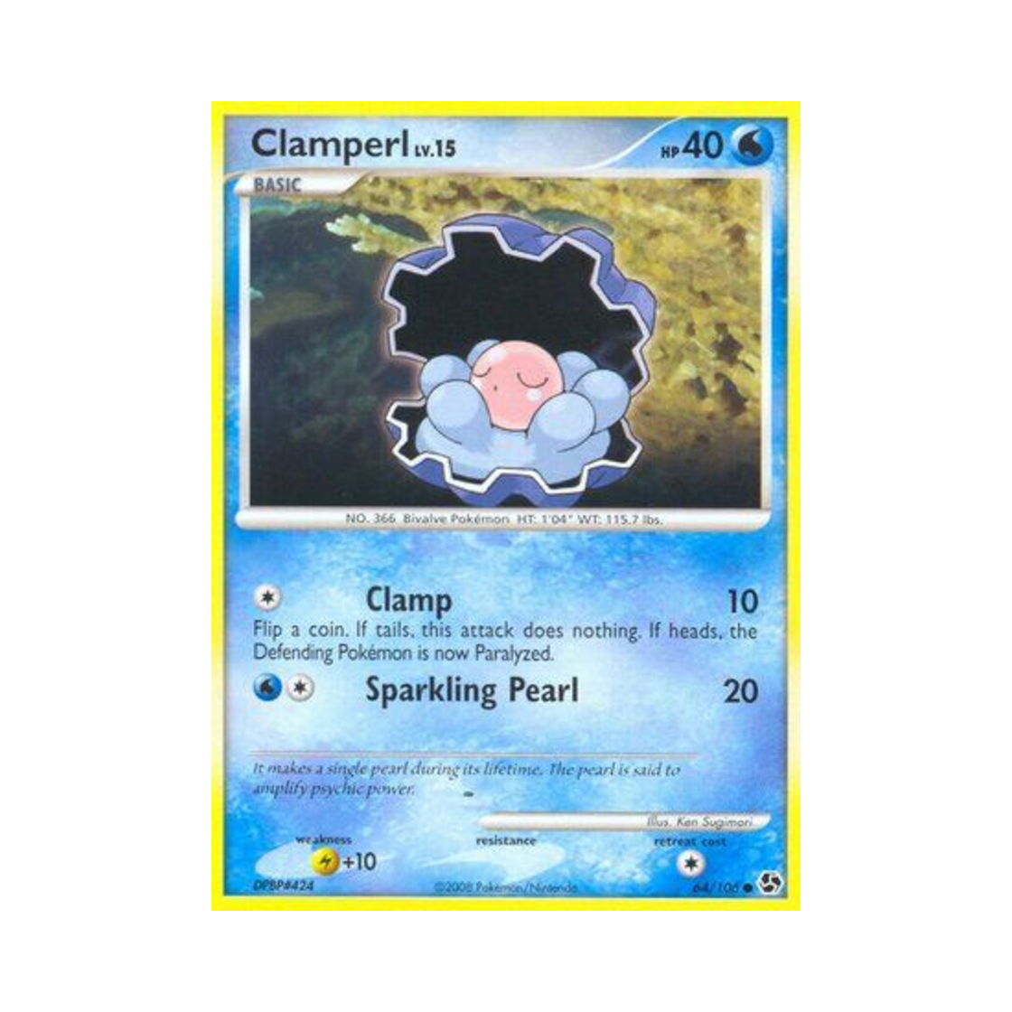포켓몬 TCG 진주몽 C 그레이트 인카운터스 (영문판)(Pokemon TCG Clamperl C Great Encounters (English Ver.)) - 1