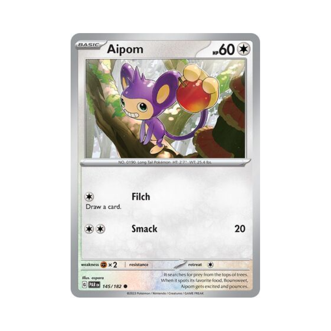 포켓몬 TCG 에이팜 C 파라독스 리프트 (영문판)(Pokemon TCG Aipom C Paradox Rift (English Ver.)) - 1