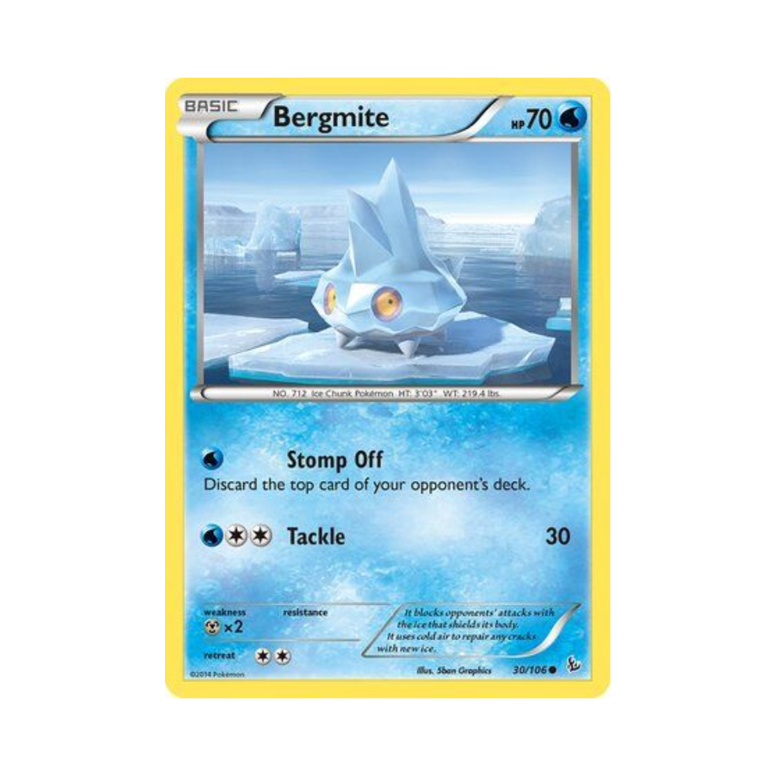 포켓몬 TCG 꽁어름 C 플래시파이어 (영문판)(Pokemon TCG Bergmite C Flashfire (English Ver.)) - 1