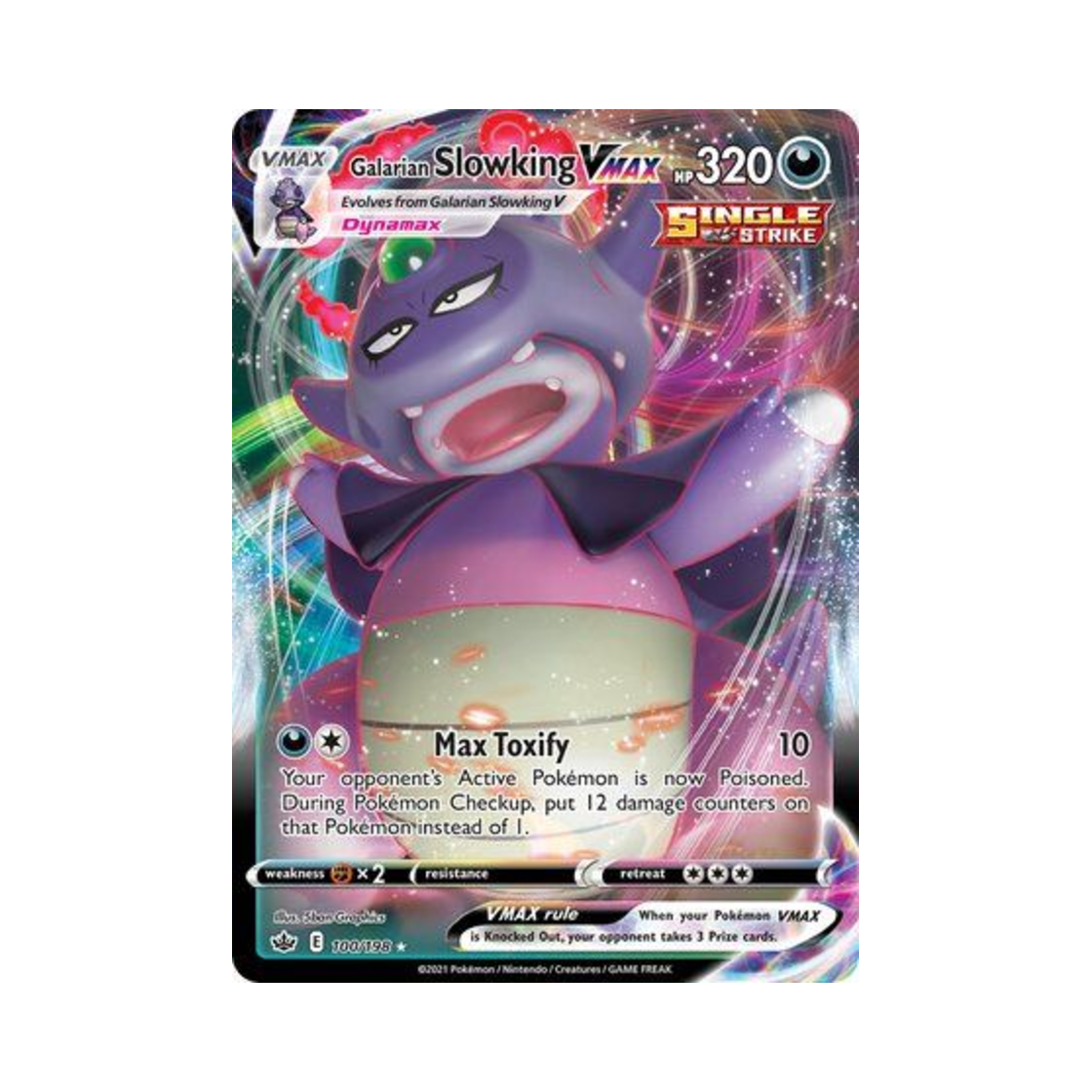 포켓몬 TCG 가라르 야도킹 VMAX HRV 칠링 레인 (영문판)(Pokemon TCG Galarian Slowking VMAX HRV Chilling Reign (English Ver.)) - 1