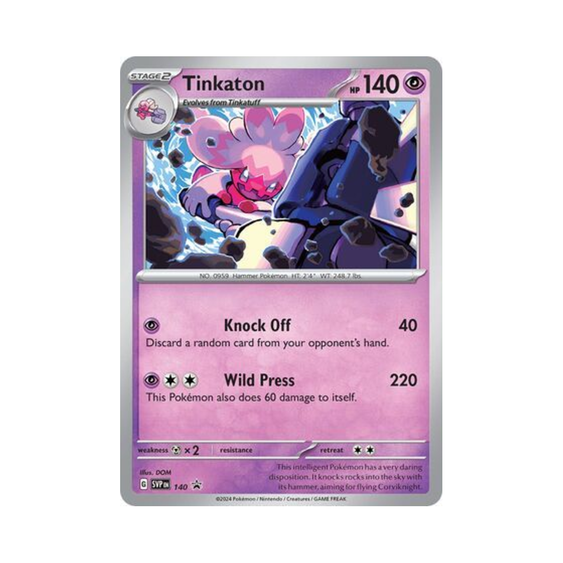 포켓몬 TCG 두드리짱 P 스칼렛 & 바이올렛 프로모 카드 (영문판)(Pokemon TCG Tinkaton P Scarlet & Violet Promos (English Ver.)) - 1