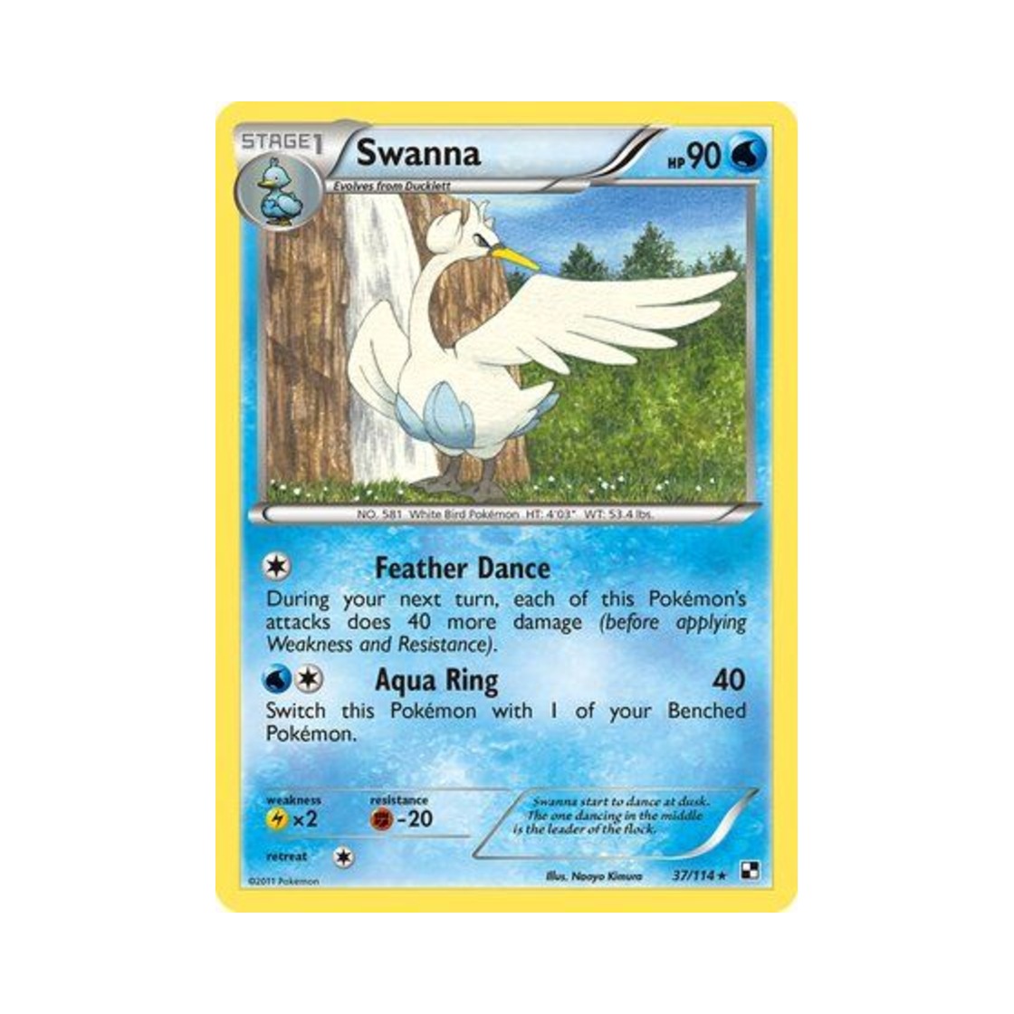 포켓몬 TCG 스완나 R 블랙 & 화이트 (영문판)(Pokemon TCG Swanna R Black & White (English Ver.)) - 1