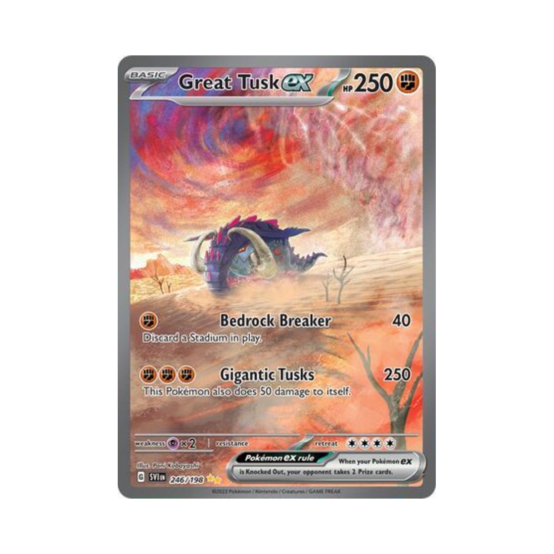 포켓몬 TCG 위대한엄니 ex SIR 스칼렛 & 바이올렛 (영문판)(Pokemon TCG Great Tusk ex SIR Scarlet & Violet (English Ver.)) - 1