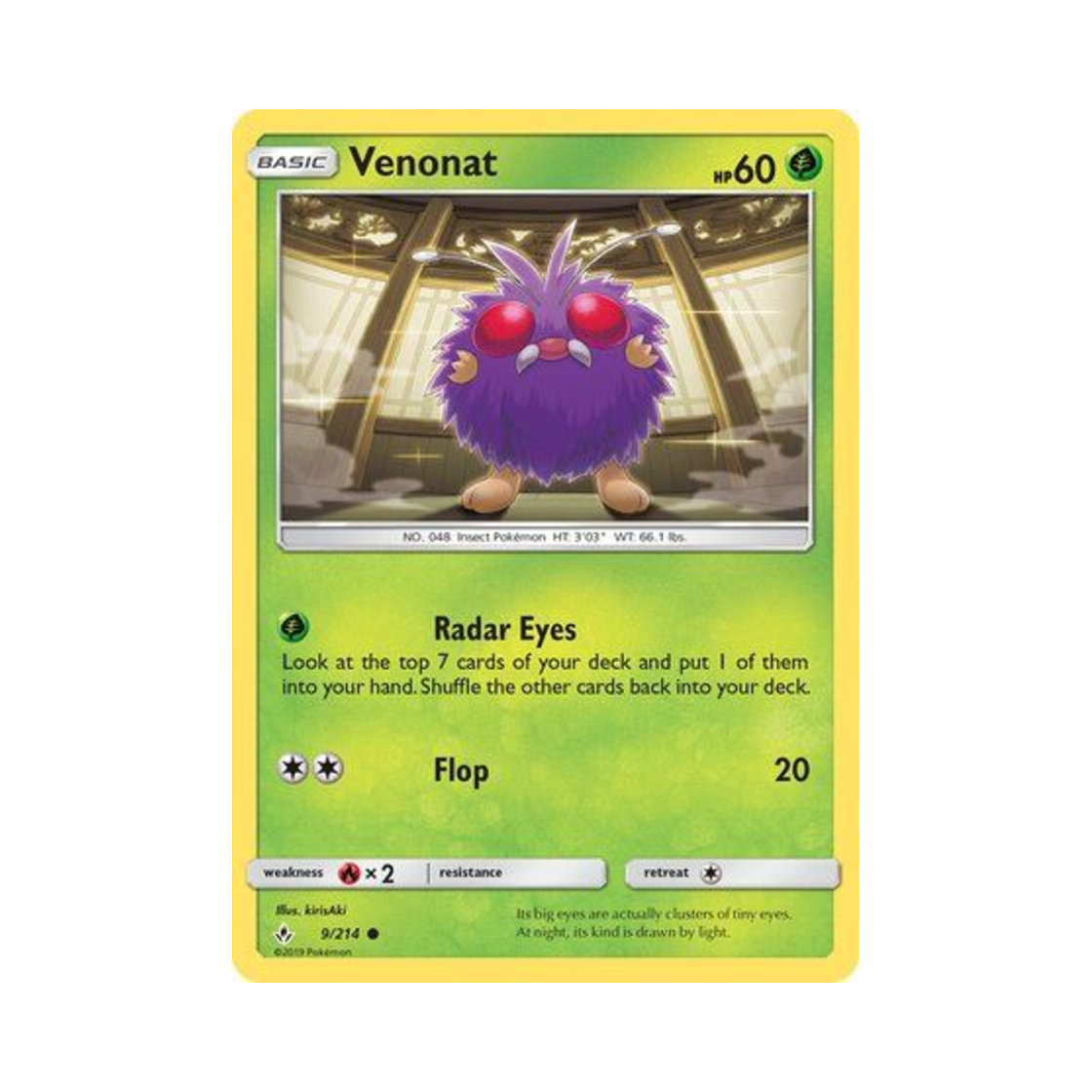 UNB9/214 Pokemon TCG Venonat C Unbroken Bonds (English Ver.)