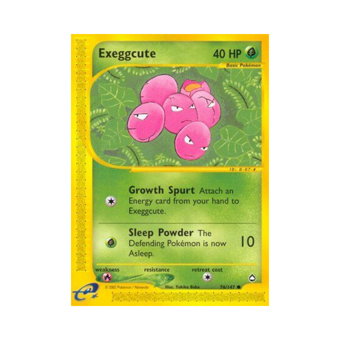 포켓몬 TCG 아라리 C 아쿠아폴리스 (영문판)(Pokemon TCG Exeggcute C Aquapolis (English Ver.))