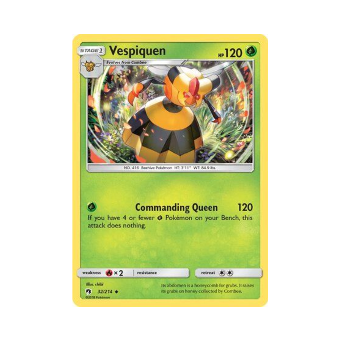 포켓몬 TCG 비퀸 U 로스트 썬더 (영문판)(Pokemon TCG Vespiquen U Lost Thunder (English Ver.)) - 1