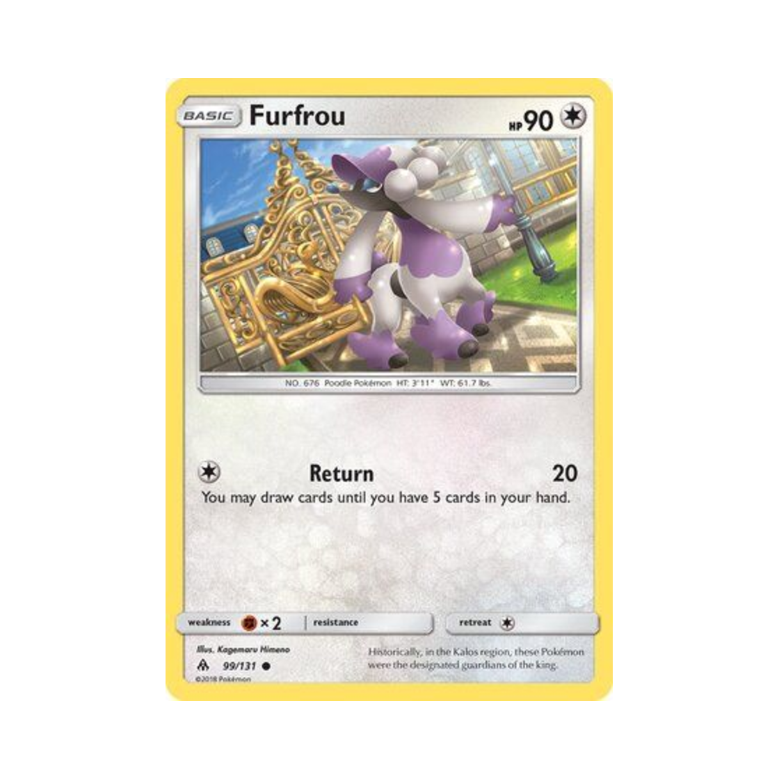 포켓몬 TCG 트리미앙 C 포비든 라이트 (영문판)(Pokemon TCG Furfrou C Forbidden Light (English Ver.))
