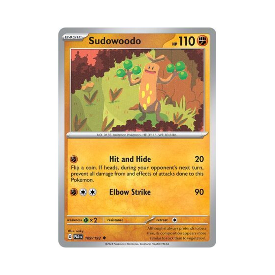 포켓몬 TCG 꼬지모 U 팔데아 이볼브드 (영문판)(Pokemon TCG Sudowoodo U Paldea Evolved (English Ver.)) - 1