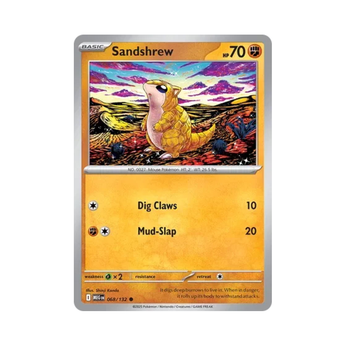 포켓몬 TCG 모래두지 C 메가 에볼루션 (영문판)(Pokemon TCG Sandshrew C Mega Evolution (English Ver.)) - 1