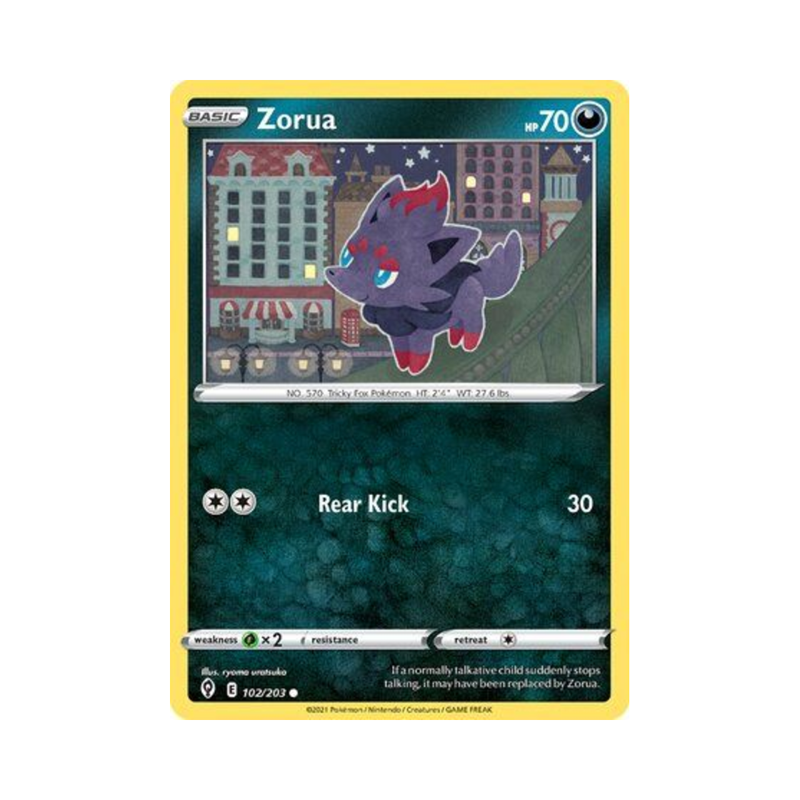 포켓몬 TCG 조로아 C 이볼빙 스카이즈 (영문판)(Pokemon TCG Zorua C Evolving Skies (English Ver.)) - 1