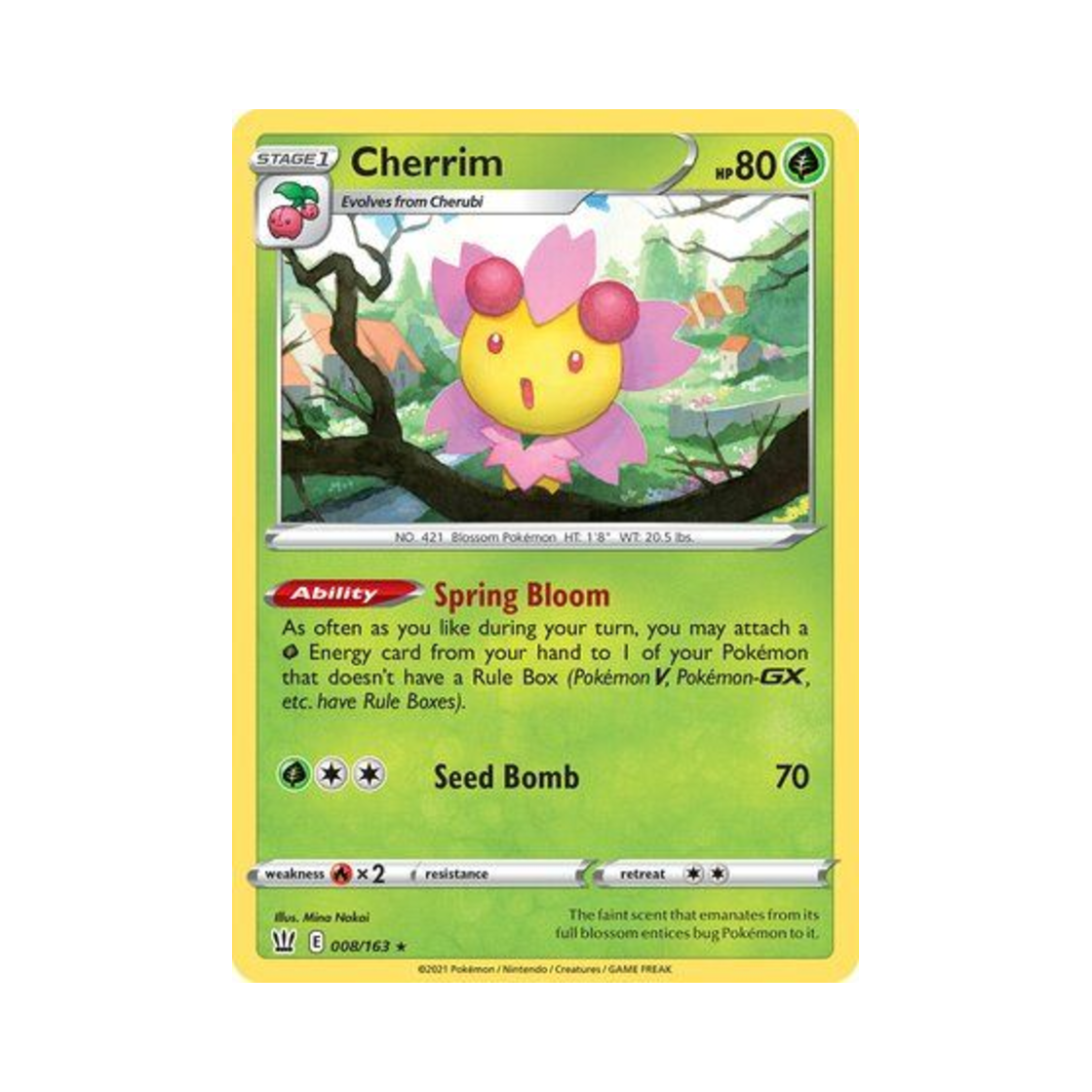 포켓몬 TCG 체리꼬 RH 배틀 스타일즈 (영문판)(Pokemon TCG Cherrim RH Battle Styles (English Ver.)) - 1